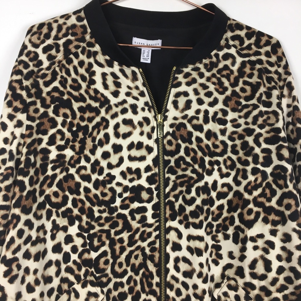 Susan Graver Leopard Print Jacket - Picture 3 of 8